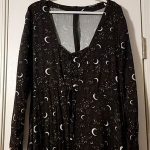 Sickle moon corset midi dress